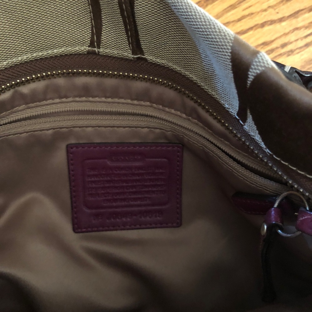 Coach Purse, Dark Purple color - Picture 4 of 8